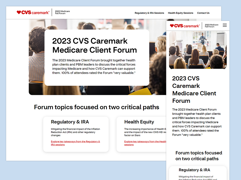 CVS Medicare Fall Forum screenshot